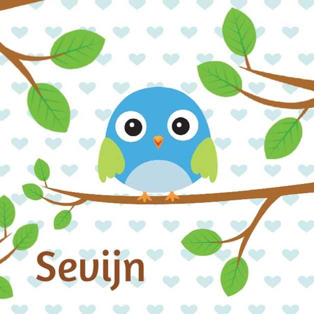 Kaartje "Blauw vogeltje & Takjes" Kaartje "Blauw vogeltje & Takjes"