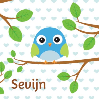 Kaartje "Blauw vogeltje & Takjes" Kaartje "Blauw vogeltje & Takjes"