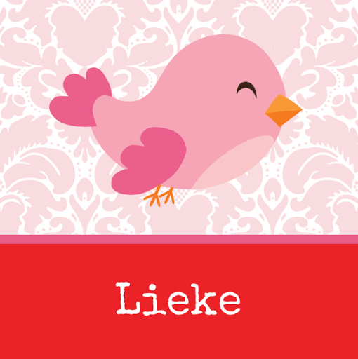Kaartje "Roze vogeltje & Barok" Kaartje "Roze vogeltje & Barok"