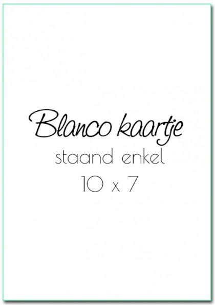 Kaartje "Blanco 100x70 mm staand" Kaartje "Blanco 100x70 mm staand"