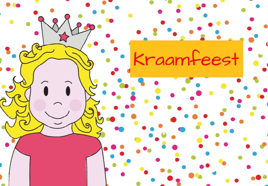 Inlegkaartje "Kraamfeest & rinsesje" Inlegkaartje "Kraamfeest & rinsesje"