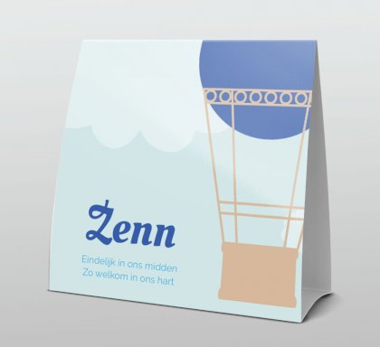 Tentkaart "Blauwe luchtballon" Tentkaart "Blauwe luchtballon"