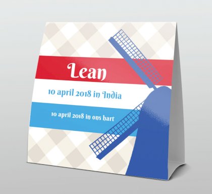 Tentkaart "Molen blauw" Tentkaart "Molen blauw"