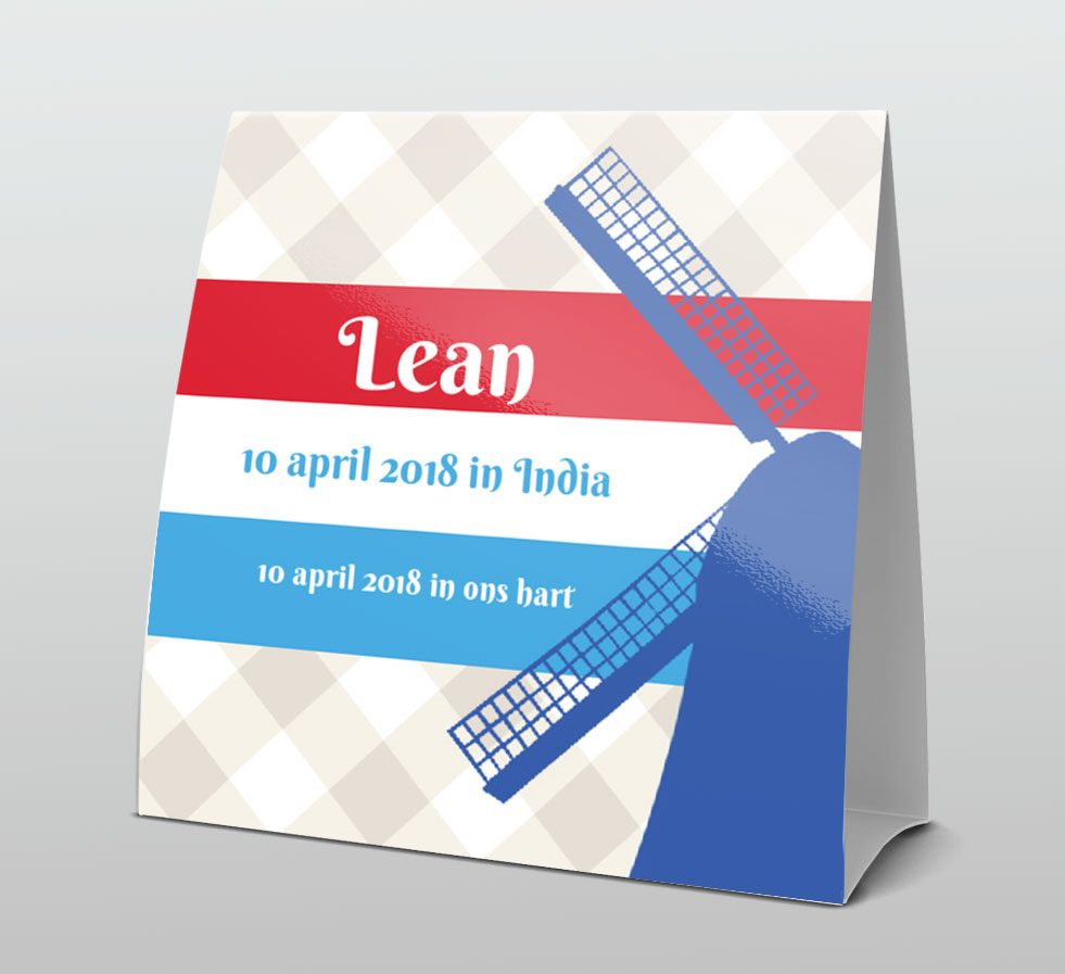 Tentkaart "Molen blauw" Tentkaart "Molen blauw"