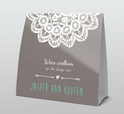 Tentkaart "Doopkaart haakwerk"