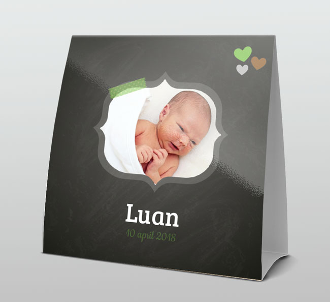 Tentkaart "Foto & Krijtbord" Tentkaart "Foto & Krijtbord"