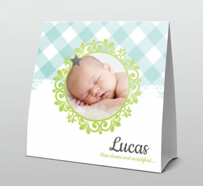 Tentkaart "Foto & Groen barok rondje" Tentkaart "Foto & Groen barok rondje"