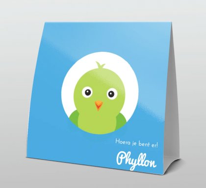 Tentkaart "Vogeltje groen"