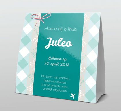 Tentkaart "Groen geruit" Tentkaart "Groen geruit"