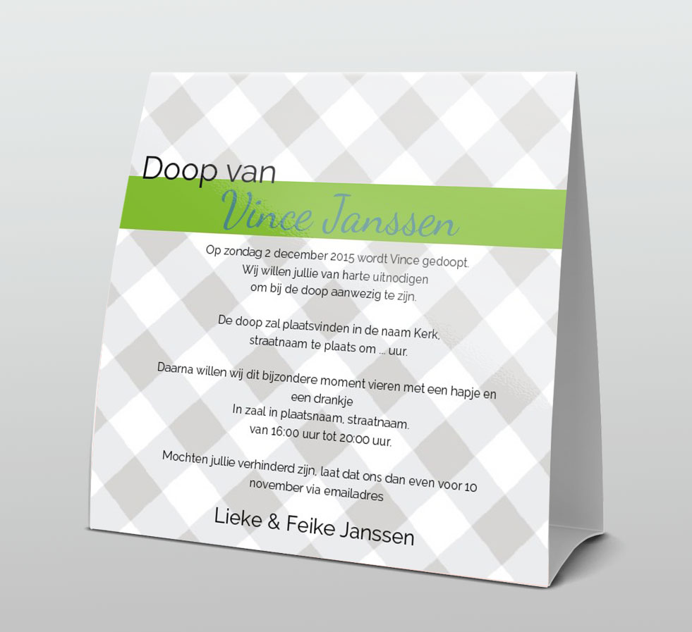 Tentkaart "Foto uitnodiging" Tentkaart "Foto uitnodiging"