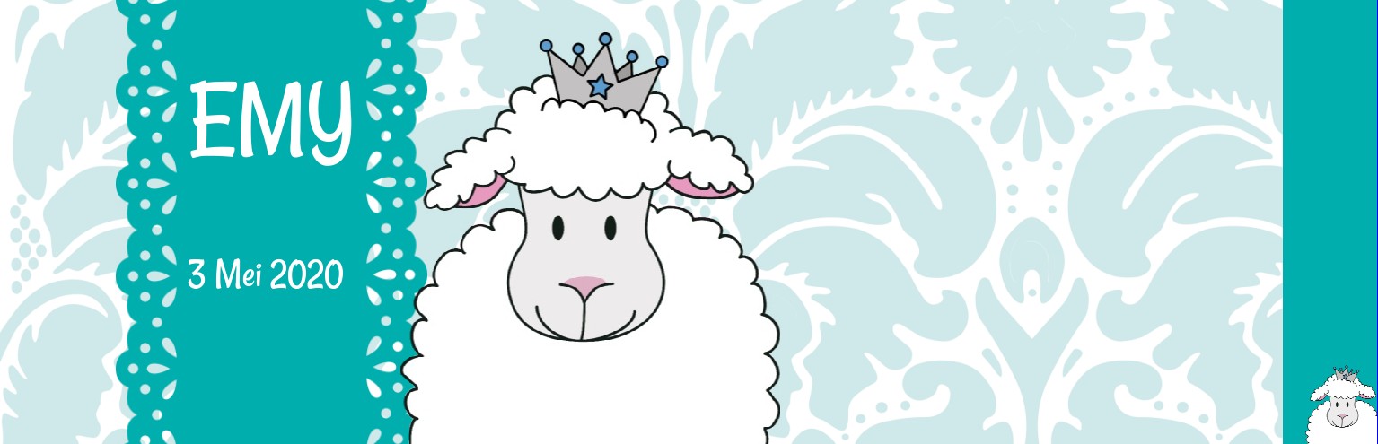 Banner " Schaap met kroontje" Banner " Schaap met kroontje"