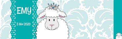 Banner " Schaap met kroontje"