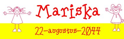 Banner "kindertekening meisje"