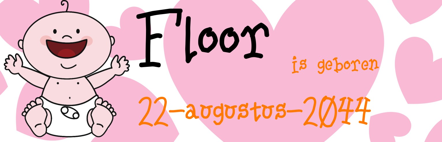 Banner "Blije baby" Banner "Blije baby"