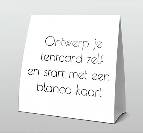 Tentkaart "Blanco" Tentkaart "Blanco"