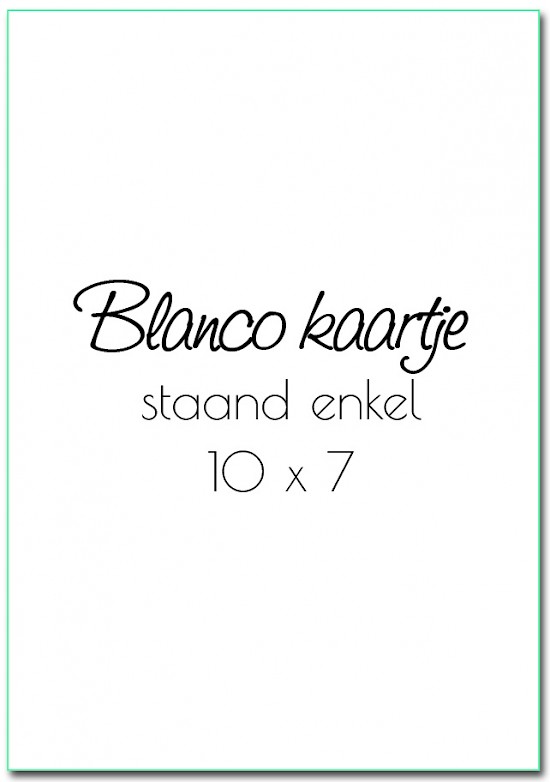 Inlegkaartje "Blanco staand" Inlegkaartje "Blanco staand"