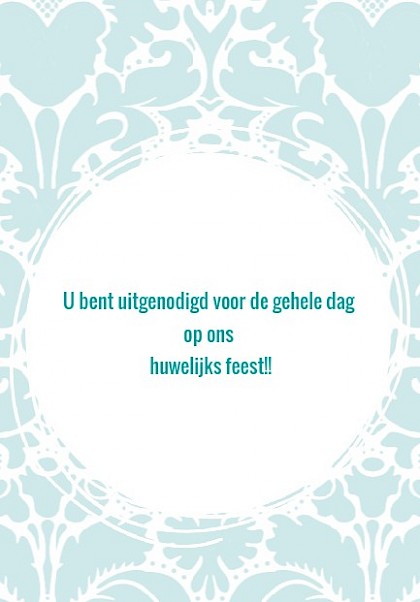 Inlegkaartje "Blauw barok" Inlegkaartje "Blauw barok"