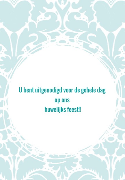 Inlegkaartje "Blauw barok" Inlegkaartje "Blauw barok"