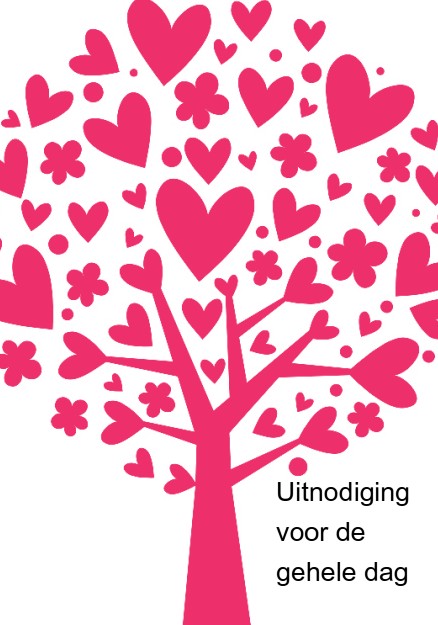 Inlegkaartje "Hartjes boom" Inlegkaartje "Hartjes boom"