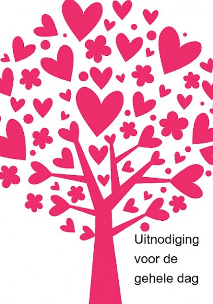 Inlegkaartje "Hartjes boom"