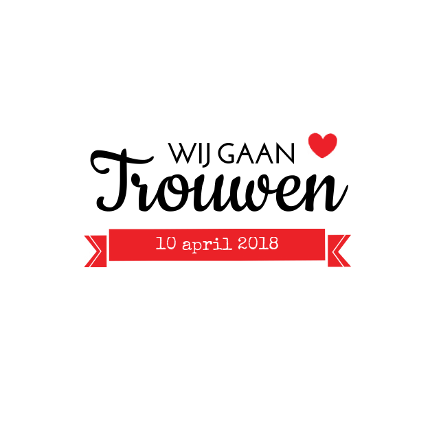 Trouwkaart "Wij gaan trouwen" Trouwkaart "Wij gaan trouwen"