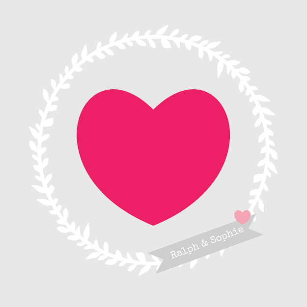 Gevouwen trouwkaart "Rood hart" Gevouwen trouwkaart "Rood hart"