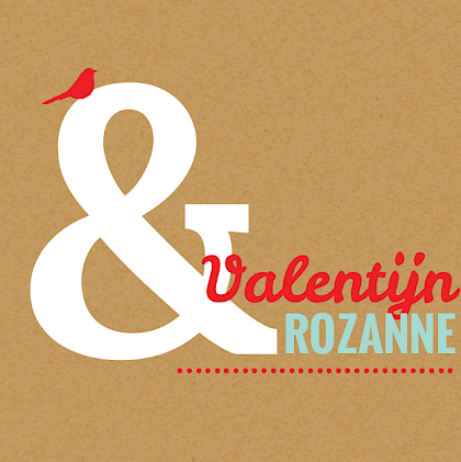 Gevouwen trouwkaart " Bruin & vogeltje"