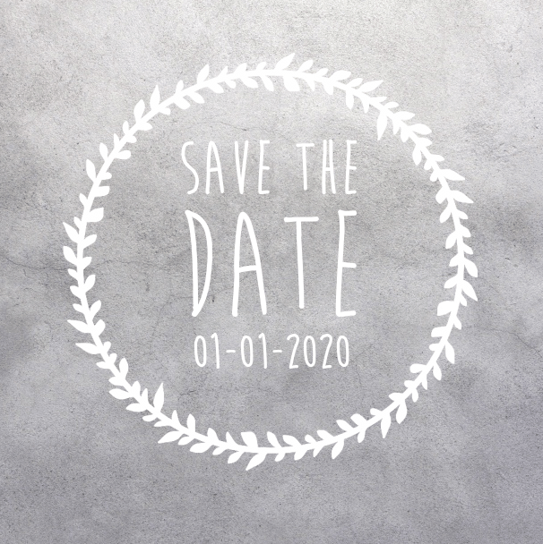 Save the date kaart "Grijs" Save the date kaart "Grijs"