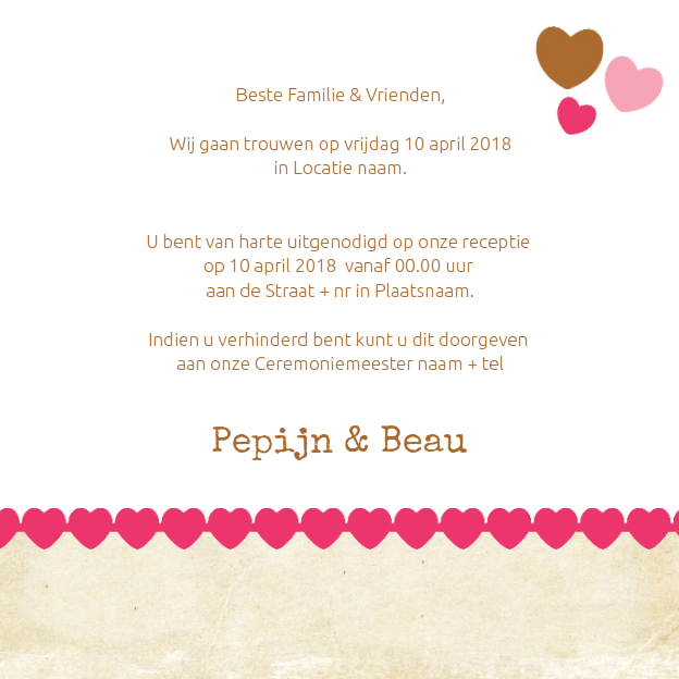 Trouwkaart "Fotokaart gouden spiegel" Trouwkaart "Fotokaart gouden spiegel"