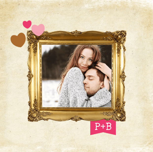 Trouwkaart "Fotokaart gouden spiegel" Trouwkaart "Fotokaart gouden spiegel"