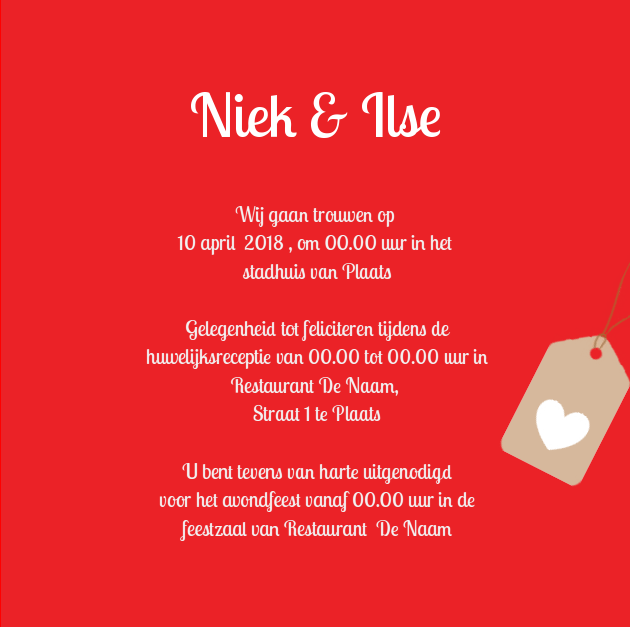 Trouwkaart "Fotokaart hartjes rondje" Trouwkaart "Fotokaart hartjes rondje"