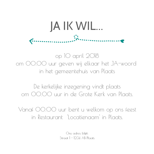 Trouwkaart "Fotokaart krijtbord" Trouwkaart "Fotokaart krijtbord"