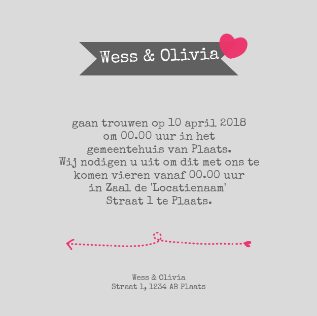 Trouwkaart "Fotokaart rondje" Trouwkaart "Fotokaart rondje"