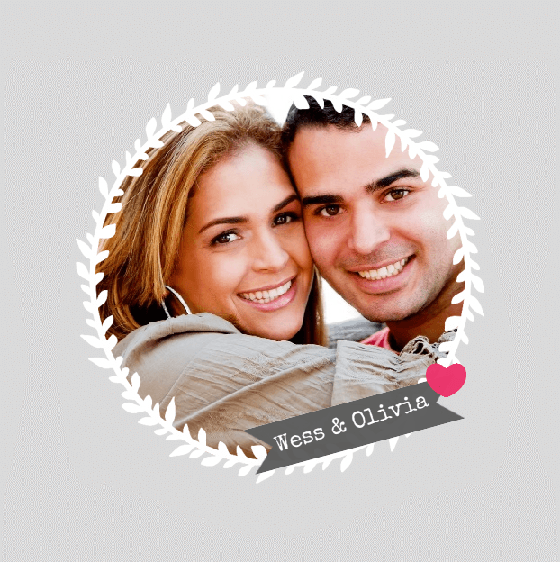 Trouwkaart "Fotokaart rondje" Trouwkaart "Fotokaart rondje"