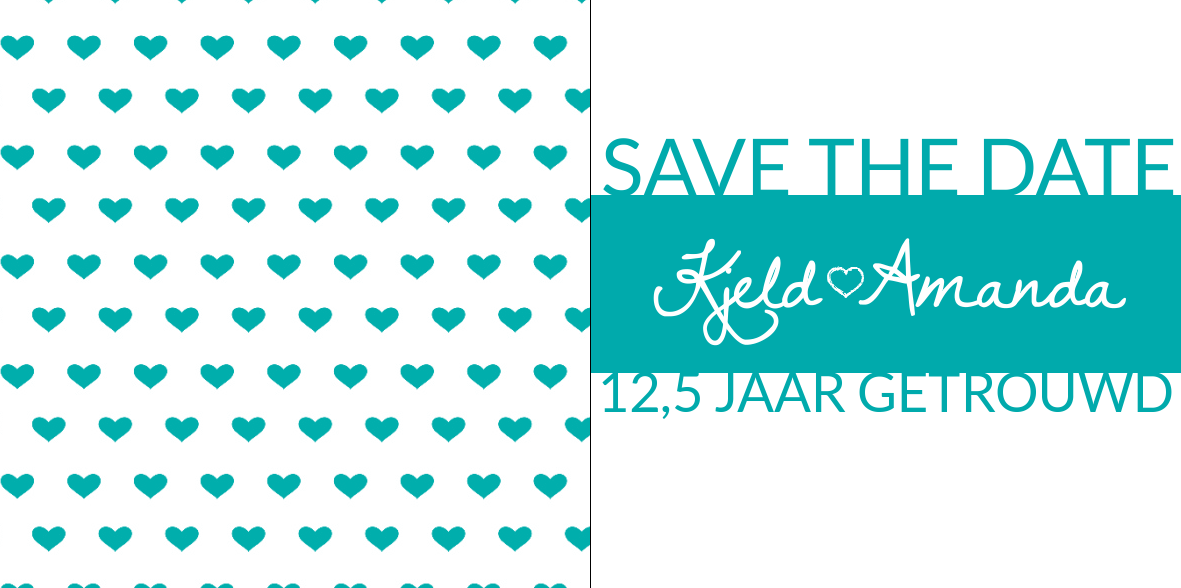 Gevouwen jubileumkaart "Save the date" Gevouwen jubileumkaart "Save the date"