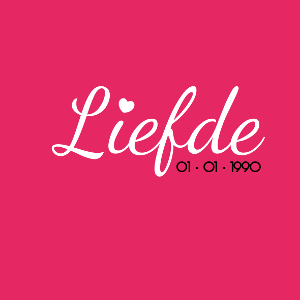 Jubileumkaart "Liefde & Roze" Jubileumkaart "Liefde & Roze"