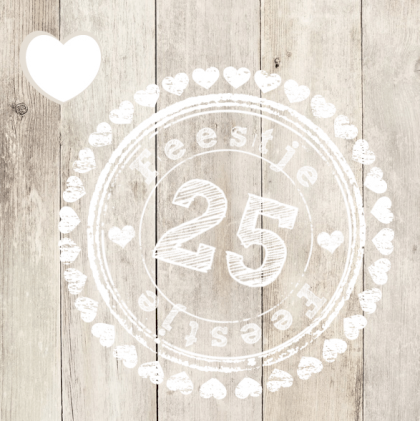 Jubileumkaart "Stempel & Hout"