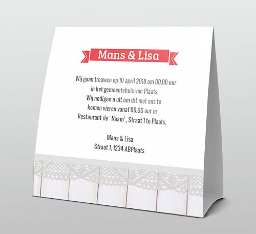 Tentkaart "Fotokaart steigerhout hart" Tentkaart "Fotokaart steigerhout hart"