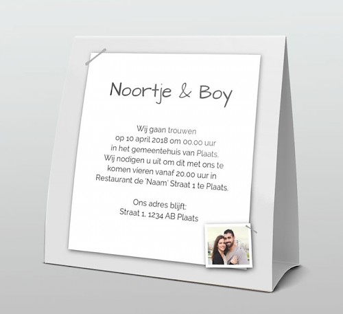 Tentkaart "Fototkaart label veertje" Tentkaart "Fototkaart label veertje"