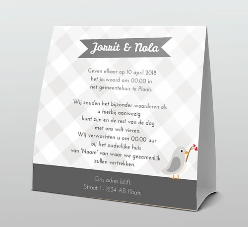 Tentkaart "Fotokaart wit tape" Tentkaart "Fotokaart wit tape"