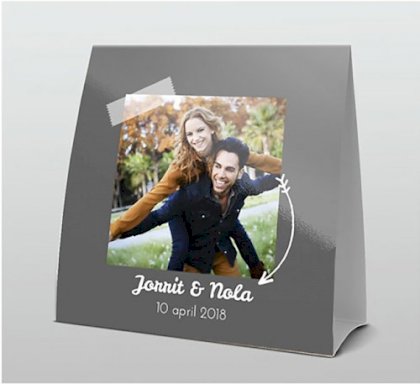 Tentkaart "Fotokaart wit tape"