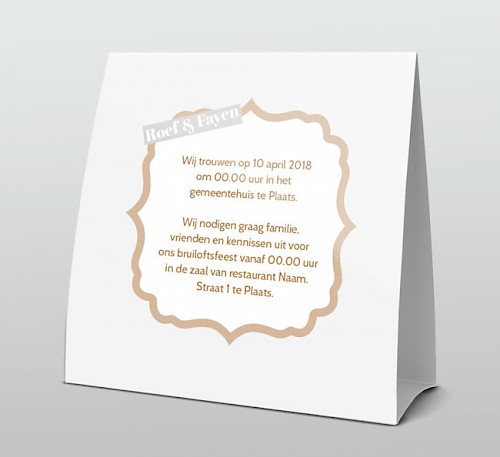 Tentkaart "Fotokaart veertje" Tentkaart "Fotokaart veertje"