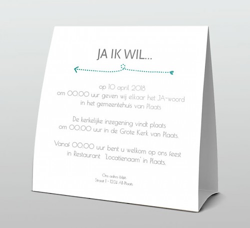 Tentkaart "Fotokaart blauw tape" Tentkaart "Fotokaart blauw tape"