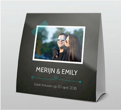 Tentkaart "Fotokaart blauw tape"