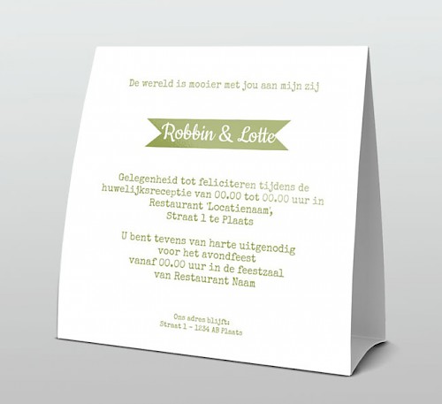 Tentkaart "Fotokaart groen" Tentkaart "Fotokaart groen"