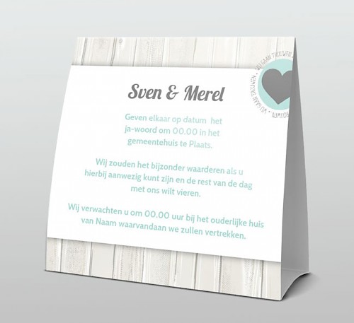 Tentkaart "Fotokaart mint hartjes" Tentkaart "Fotokaart mint hartjes"