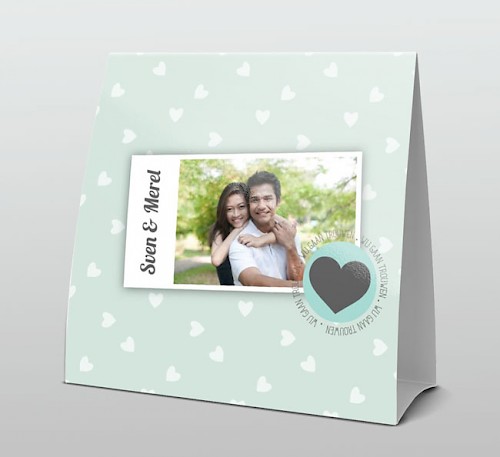 Tentkaart "Fotokaart mint hartjes" Tentkaart "Fotokaart mint hartjes"