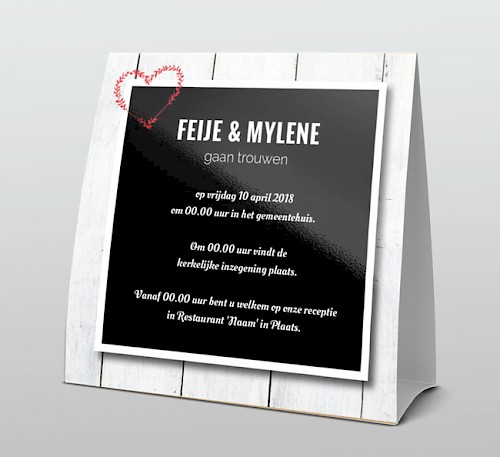 Tentkaart "Steigerhout fotokaart" Tentkaart "Steigerhout fotokaart"