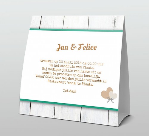 Tentkaart "Fotokaart steigerhout" Tentkaart "Fotokaart steigerhout"