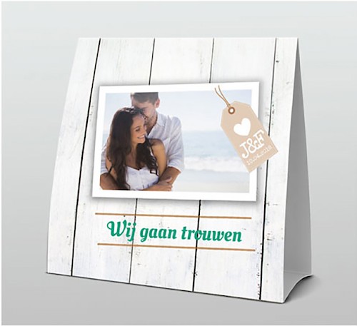 Tentkaart "Fotokaart steigerhout" Tentkaart "Fotokaart steigerhout"